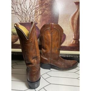 SIZE 10.5 D HH Men's Brown Cowboy Boots